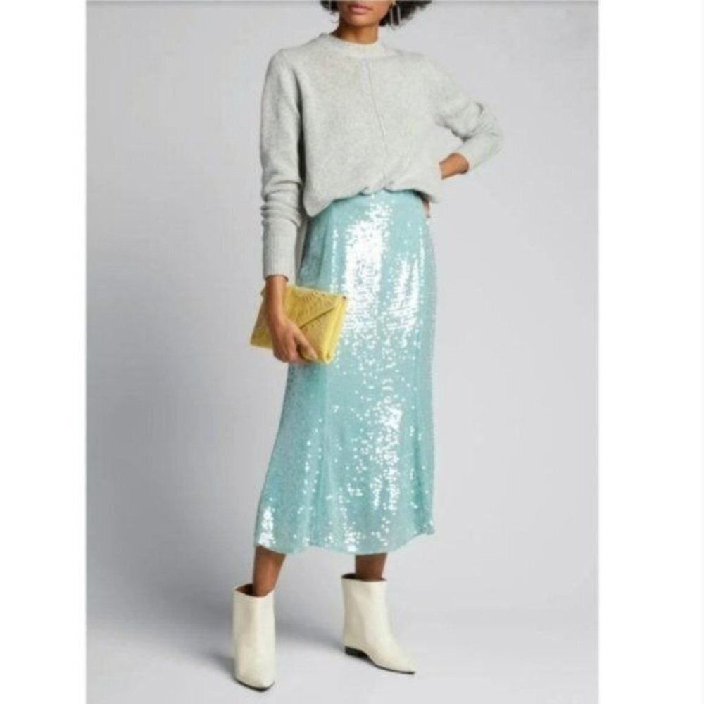 Veronica Beard Abigail Skirt in Seaglass